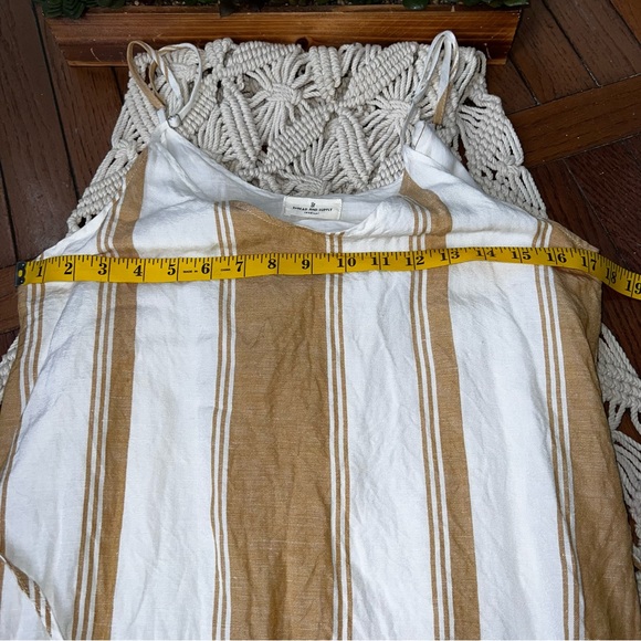 Thread & Supply | Linen Striped Tie Waist Dress - Picture 2 of 6